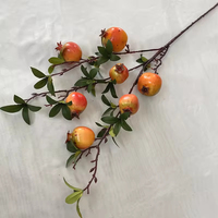 JIN PENG 7-koppige kunstmatige granaatappelplant, aromatisch en levensecht fruit voor thuis, kerst- en bruiloftdecoratie