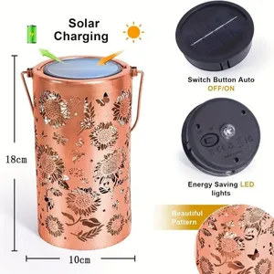 Farol Solar con Forma <span class=keywords><strong>de</strong></span> Girasol, Colorido, Impermeable, con Luz <span class=keywords><strong>de</strong></span> Sombra Brillante para Exteriores, Alimentado por Energía Solar, para Caminos, Jardines, Patios, Decoración Nocturna - Product Image 5
