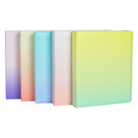 Farbverlauf Farbe A4 Leder Karten album 9 Tasche 3,5 Zoll Foto binder 9 Tasche 3,5 Zoll Foto karte Album Ordner Stil Foto karte