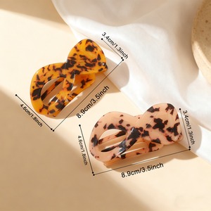 Pince à cheveux plate élégante française en gros, personnalisée, en acétate, grande pince à cheveux plate pour femme - Product Image 2