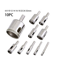 Forets diamantés FEIDA, accessoires pour outils électriques, pour carrelage, marbre, verre, céramique, scie cloche de 6 à 110 mm, perçage en alliage, 6 mm, 8 mm