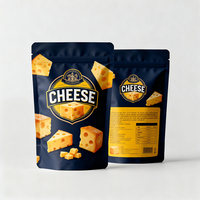 Sachet d'emballage alimentaire imprimé sur mesure pour produits céréaliers, préformé sous vide, pour pain, pizza, crêpes, gaufres, mélange et pochette verticale pour fromage
