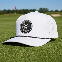 WINERT Gorra de Béisbol Deportiva de Lona y Poliéster Transpirable e Impermeable al por Mayor OEM, con 5 Paneles, Logotipo de Parche y Perforaciones Cortadas con Láser