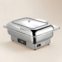 Ensemble de chauffe-plats électriques de luxe en acier inoxydable 201 pour buffet, idéal pour restaurants, hôtels et traiteurs