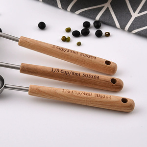Syh1220 Stainless Steel <b>Coffee</b> Scoop Wooden Handle Walnut Wood Long Handle Measuring <b>Spoon</b> Elegant Metal Tablespoon <b>Spoons</b> for - Product Image 2