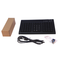 Teclado POS de 66 Teclas con Precio de Fábrica, Compatible con OPOS/JPOS, USB, Totalmente Programable, con MSR y Bloqueo de Teclas para Sistema POS