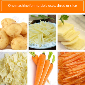 मुख्य मोटर घटक के साथ गोभी गाजर आलू जैसे फलों की सब्जियों के लिए इलेक्ट्रिक स्वचालित सब्जी हेलीकॉप्टर/डिसर मशीन - Product Image 6