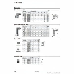 Raccords d'insertion de KFSB-10 pneumatique SMC Pièces pneumatiques - Product Image 1