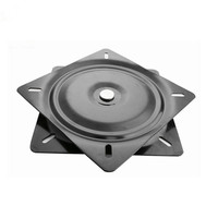 Promotion Plateau Rotatif Universel en Fer Noir pour Chaise de Salle à Manger et de Cuisine, Rotation à 360 Degrés, Base Carrée, Roulement à Billes