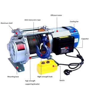 רב תכליתי מנוף חשמלי שלב אחד 220V קטן <span class=keywords><strong>1</strong></span> טון חשמלי כננת - Product Image 6