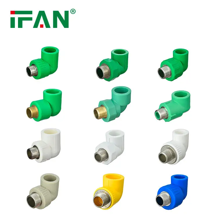 IFAN resistente al calor 32mm PPR accesorios de tubería 90 codo reductor