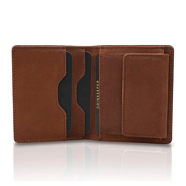 New leather wallet Men's vertical multi-function thin wallet RFID fashion luxury mini wallet custom YX