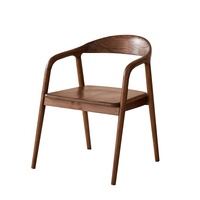 Chaise de salle à manger ergonomique en bois massif nordique avec dossier, design imperméable pour la maison, le bureau et les salles à manger