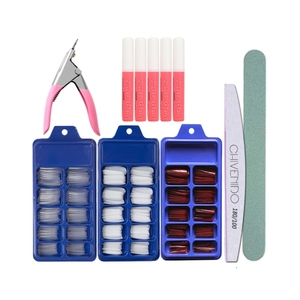 Kit de <span class=keywords><strong>faux</strong></span> <span class=keywords><strong>ongles</strong></span> ballerine en acrylique avec coupe-<span class=keywords><strong>ongles</strong></span> et <span class=keywords><strong>colle</strong></span> pour lime <span class=keywords><strong>à</strong></span> <span class=keywords><strong>ongles</strong></span> - Product Image 2