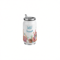 Hello Summer Gobelet de voyage isotherme en acier inoxydable 16 oz avec couvercle à motif marin et isolation thermique de 12 à 24 heures