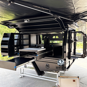 Boîte <span class=keywords><strong>de</strong></span> rangement pour outils <span class=keywords><strong>de</strong></span> camionnette 4x4 Hilux <span class=keywords><strong>Ranger</strong></span> sur mesure, revêtement poudré, étanche, avec auvent et plateau, tente <span class=keywords><strong>de</strong></span> toit et cuisine - Product Image 3