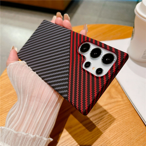 ultra <strong>Thin</strong> Matte Contrast Color Pc Hard Shockproof Texture Carbon Fiber <strong>case</strong> for samsung S24 ultra S23 S22 Note20 Note10 - Product Image 4