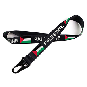 Wholesale Promotional <b>Polyester</b> <b>Lanyard</b> Palestine Country Flag <b>Lanyard</b> with logo Custom - Product Image 2