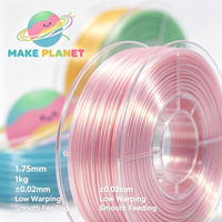 Filament PLA MakePlanet 1,75 mm 1 kg (2,2 lb) haute vitesse mat multicolore pour imprimante 3D, modèle de moulage
