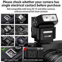 Flash Inalámbrico para Cámara Medalight F2 Mini, Sincronización Profesional de Alta Velocidad, Recargable para Cámaras DSLR Fuji//Leica/Hasselblad