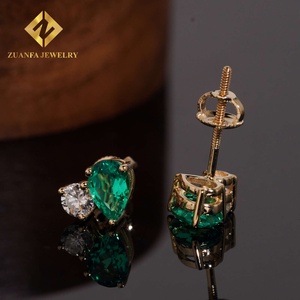 Oferta Especial: Pendientes de Oro de 10K con Dos Diamantes Cultivados en Laboratorio NGIC VVS, Cierre de Rosca, Engaste de Garra, Joyería para Mujer - Product Image 5
