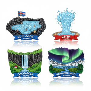 Imán de Resina 3D Personalizado, Recuerdo de Viaje a Islandia, Servicio Integral OEM ODM, Precio Directo de Fábrica, Imán Artesanal de Resina Irregular - Product Image 1