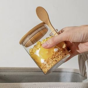 Juego de Especias de Lujo Personalizado Clásico de 450 ml, Botellas y Frascos de Vidrio Rectangulares Ecológicos con Tapas para Almacenamiento en Restaurantes - Product Image 4