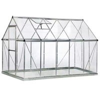 Polycarbonate Serres Double Porte Coulissante Installation Rapide Usine En Gros Option Personnalisée Jardin Bâtiments Kit Rotproof