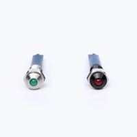 ELEWIND Lampe de signalisation LED en métal noir, laiton ou acier inoxydable, 6 mm (PM06B-D)