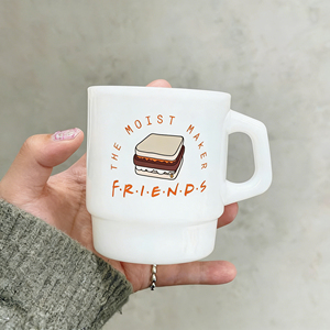 Nuevo Estilo de Taza Apilable de <span class=keywords><strong>Vidrio</strong></span> Blanco Jade, Taza de Café Personalizada de <span class=keywords><strong>Vidrio</strong></span> Jade para Leche - Product Image 6
