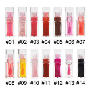 Brillo de labios Venta al por mayor Maquillaje Tubo cuadrado transparente Fruta regordeta Aceite de labios que cambia de color Brillo de labios Oem Brillo de labios Labiales - Product Image 3