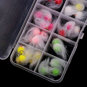 36 pièces/boîte, mélange <span class=keywords><strong>de</strong></span> couleurs, pour la pêche à la mouche, à la <span class=keywords><strong>truite</strong></span>, à la mouche, à l'œuf nu, à la mouche, taille 12 - Product Image 6