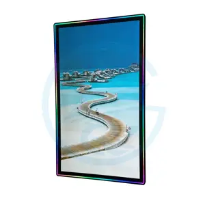 55 inch vertical aluminum bezel led light capacitive touch monitor pot of gold