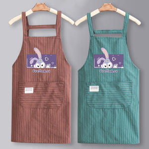 Vente en gros de tablier de café en <span class=keywords><strong>coton</strong></span> tablier de cuisine salle à manger travail café lait thé gâteau boutique - Product Image 2