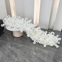 Guirlande de fleurs artificielles de cerisier pour la décoration de scène de mariage, de table, de centre commercial, d'exposition et de vitrine