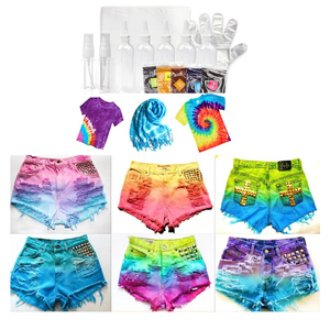 Kits de teinture <span class=keywords><strong>tie</strong></span>-<span class=keywords><strong>dye</strong></span> pour tissus en 18 couleurs, ensemble de poudre de peinture textile pour la peinture sur tissu, vêtements, fête, ensemble d'art - Product Image 2