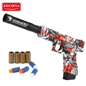 Высококачественное безопасное воздушное мягкое оружие, Детская стрельба, игрушечный пистолет с мягкими пулями