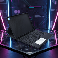 Casing Keyboard Nirkabel iPad Air 7th 11-Inci 2025 Terbaru, Desain Mekanik Scissor Switch dengan Lampu RGB, Antarmuka Type-C, Plug and Play