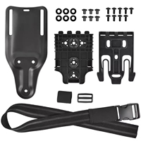 Holster de jambe tactique en nylon à dégagement rapide pour la chasse, kit de système de verrouillage rapide, passant de ceinture universel avec ceintures