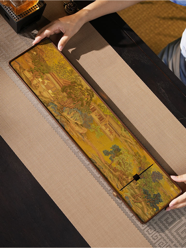 Double Sided Pattern Rectangular New Chinese High-end Electric Wood ...