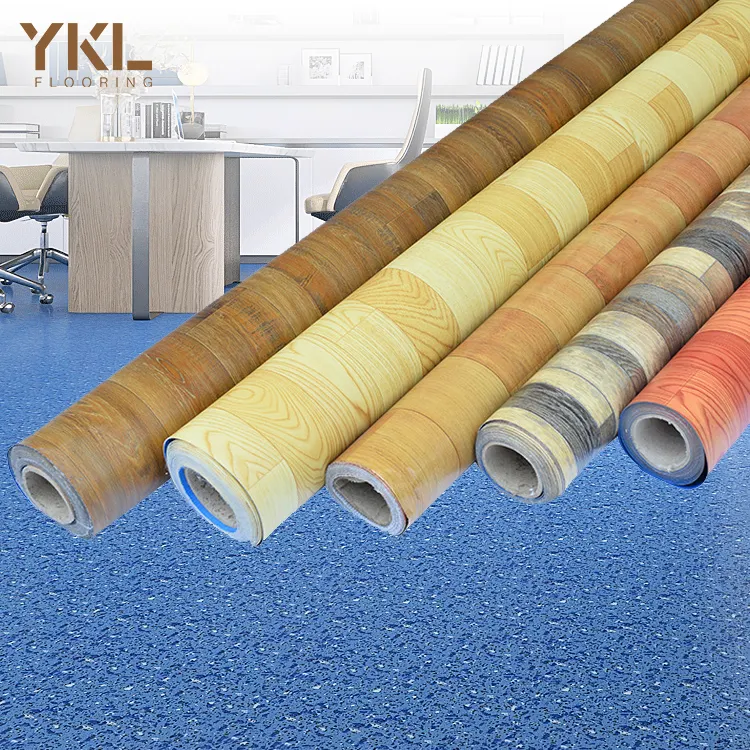 실내 병원 침실 사용 내마모성 플라스틱 카펫 저렴한 리놀륨 비닐 PVC 롤 바닥재