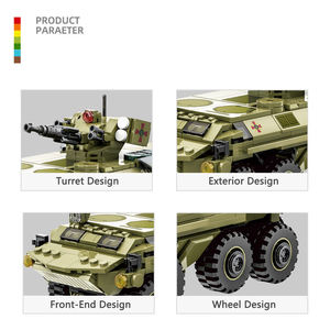 Wange 3515 Equipment Series BTR-4 Bucephalus Infantry Fighting Vehicle MOC Model Assemble Building Block Set Kids Plastic <b>Toy</b> - Product Image 3