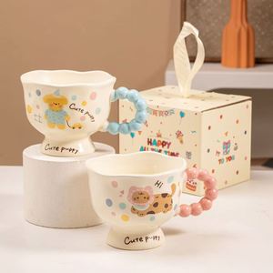 Large Capacity Cartoon Design Ceramic <b>Mug</b> Handle Spoon High Temperature Resistant Microwave Safe Personalized Father's Day - Product Image 1