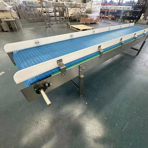 Toplu paketlenmiş kaldırma konveyörleri için korkuluk plastik örgü bantlı asansör gıda taşıma sistemi ile eğimli konveyör - Product Image 6