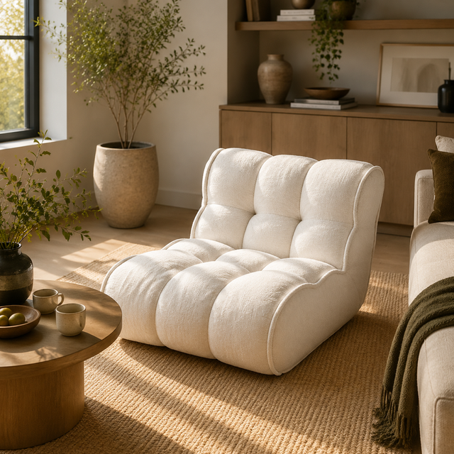 Sponge Filled Chenille Cover Extendable Reclining Sectional Sofa-Modern Modular Design for Villa Living Room Use