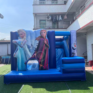 <span class=keywords><strong>Castillo</strong></span> Inflable con Tobogán, Temática <span class=keywords><strong>Frozen</strong></span>, para Niños Pequeños, de Uso Comercial - Product Image 1