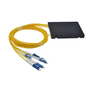 Divisor óptico de fibra ótica lc 1x4 plc, conector ftth plc de fibra óptica