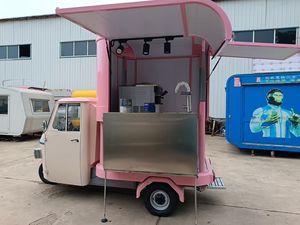 Tricycle électrique pour la vente de glaces, style rétro Ape, chariot mobile à 3 roues pour la vente de nourriture, entièrement équipé d'un congélateur - Product Image 2