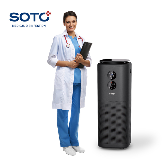 SOTO Y9 Portable Air Purifier Smart App-Controlled Touch Screen Child Lock HEPA H13 Filter UV Sterilization Medical Air Purifier