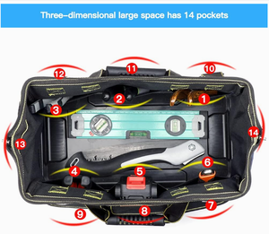 Sacs à Outils Multifonctionnels 1680D en Tissu Oxford, Kit de Sacoches à Outils pour Électricien, Logo Personnalisé, Sacs et Ceintures à Outils Étanche pour Électricien - Product Image 6